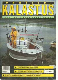 Urheilukalastus 1994 Nr 3 - Vetouistelun alkeet, urheilukalarekisteri, Lumpo