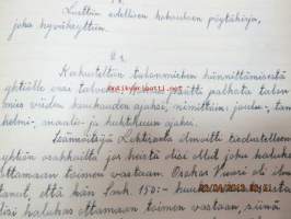 Asunto-osakeyhtiö Martti - johtokunnan pöytäkirja 1930-1942 -puhtaaksikirjoitetut hallituksen kokouspöytäkirjat