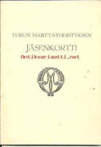 Turun Marttayhdistyksen Jäsenkortti 1951