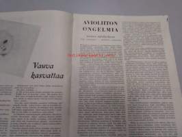 Eeva 1943 nr 8 (Eija Karapää, avioliiton ongelmia tieteen valokeilassa, muotifilosofiaa, Mystikum -puuterimainos ym)