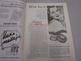 Eeva 1942 nr 10 (teatterivierailu Rukajärvellä, Lontoo, syysmuotia, Orient Henna -shampoomainos ym)