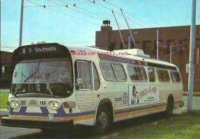 Edmonton trolley bus 1995  - linja-auto postikortti