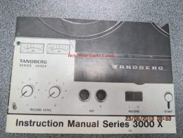 Tandberg Series 3000 X Instruction manual -käyttöohjekirja englanniksi