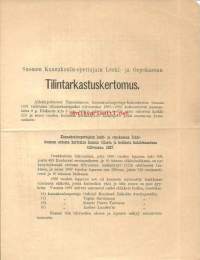 Suomen kansakoulunopettajain Leski- ja orpokassa, tilintarkastuskertomus  1887-1889