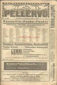 Pellervo  1919  nr 13  itsenäistyvät torpparit ja Osuuskassat, olkikaton laitosta, paljon mainoksia