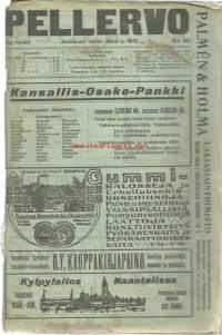 Pellervo  1912  nr 24 sähkön käytöstä maataloudessa, keskusliikkeistä, paljon mainoksia