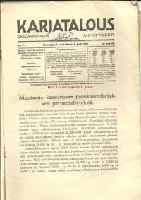 Karjatalous 1928 nr 8 kalanmaksaöljyn myynti, rehukaali, markkinatietoja