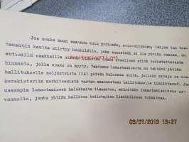 W.Casagrande Oy, 1 osake 1 000 mk, Turku 2.1.1944, osake nr 210 osakekirja, taustalla merkintä, että tämän osakkeen on pakkohuutokaupassa ostanut Antonio