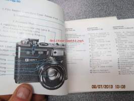 Yashica Electro 35 GT instruction booklet, Gebrauchsanweisung, mode d´emploi, folleto de instrucciones - käyttöohjekirja englanti, saksa, ranska, espanja