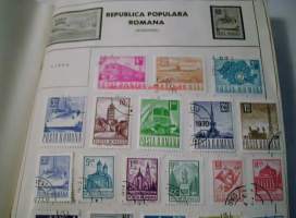 LaPe - Junior Postimerkkikansio 1981   noin 166 merkkiä ehkä puolet ulkolaisia sekä suomalaisia