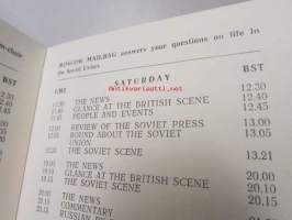 Schedule of radio Moscow broadcasts to Great Britain and Ireland 1975-1976