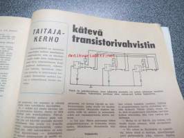 Taitaja 1960 nr 1  aiheita mm. : lennokki, dieselmoottorin rakenneMopot: alle 50 cc. Polkuauton rakennusohjeAvaruuden tutkimus 1960. Jäähyrrän