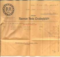 Rauman Rauta Oy 17.10.1934 - firmalomake
