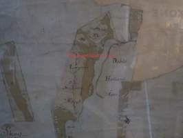 Kimito - Dahlshemmans Ägor (Kemiö - Taalintehtaan ruukin alueen kartta 1787, piirtänyt Henr. Contén) -ollut aiemmin Dalsbruk Oy:n omistuksessa ja esillä