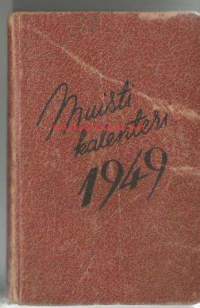 Muistikalenteri 1949 -   kalenteri, merkintöjä Turun Rautatehtaaseen liittyen