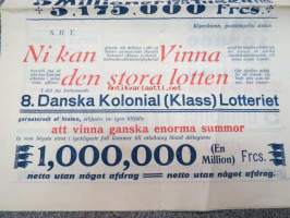 Danska Kolonial (Klass) Lotteriet -arpajaisesite