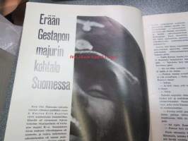 Miesten Maailma 1972 nr 5, aikuisviihdelehti, Erään Gestapon majurin kohtalo Suomessa, Timantteja, Saunassa, Saappaat, ym.  -men´s magazine