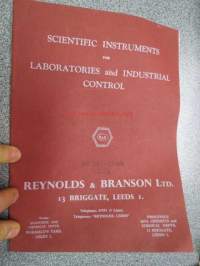 Scientific instruments for laboratories and industrial control / Reynolds &amp; Branson Ltd, Leeds -instrumenttiluettelo