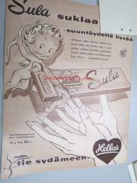 Suomen Kuvalehti 1955 nr 45, Kalervo Kallion työpajassa, presidenttiehdokkat Poju ja Tuomioja, Philips radiot koko sivun mainos