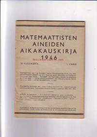 Matemaattisten aineiden aikakauskirja 1946 (4 vihkoa)