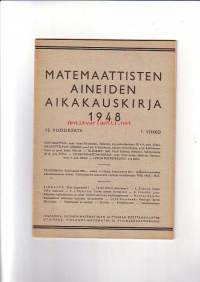 Matemaattisten aineiden aikakauskirja 1948 (4 vihkoa)