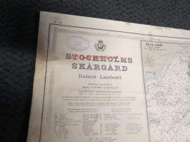 Stockhoms skärgård Dalarö-Landsort 1933 -merikortti / sjökort / chart