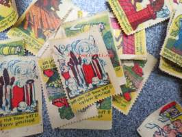 Saksalainen lapsille tarkoitettu kirjeensulkijamerkki? / siirtokuva, mahdollisesti 1930-luvulta, erä irtomerkkejä