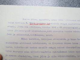 Pyynnöstä todistetaan, että K.V. Tikka on toiminut uimaopettajana Sortavalassa / Sortavalan Uimaseura, 10.12.1922 -asiakirja