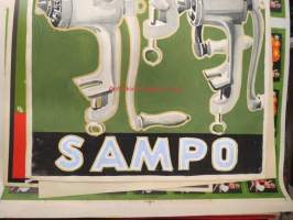 Sampo lihamylly (W. Rosenlew &amp; Co, Porin Konepaja) -mainosjulisteen alkuperäistyö