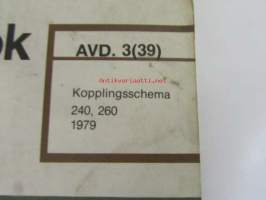 Volvo Servicehandbook - Reparation och underhåll Avd.3 (39), Kopplingsschema 240, 260 1979