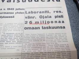 Skandaali 1955 nr 1, sis. mm. artikkelit: 100 miljoonaa turhuuteen, Onko Tampereella asuntokurjuutta?, Elanto hintakiskurina, Helsingin kurjat raitiotieolot,