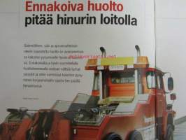 Scania Maailma 2003 nr 1, sis. mm; Ennakoiva huolto pitää hinurin loitolla, Kilpalu mittaa nuorten kuljettajien ajotaitoa, Modulaarinen palotila antaa puhdasta