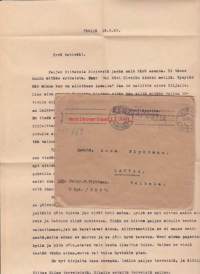 Kenttäpostikuori, sisältää kirjeen, 20.2.1943. 2 kpk, peiteluku 3097