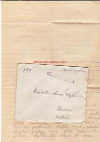 Kenttäpostikuori, sisältää kirjeen, 17.10.1944