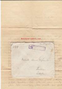 Kenttäpostikuori, sisältää kirjeen, 11.10.1944