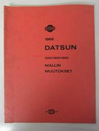 Datsun Nissan 1969 - 1000/1300/1600 Mallin muutokset