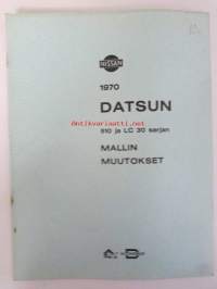 Datsun Nissan 1970 510 ja LC 30 sarjan mallin muutokset