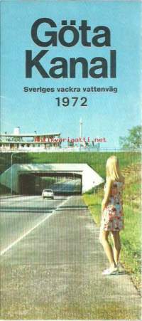Göta Kanal Sveriges vackra vattenväg 1972 -  kartta