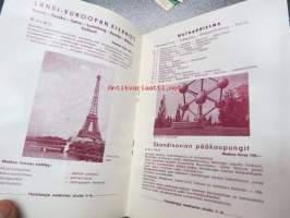 Vekka Liikenne Oy 1968 Turistimatkamme Sotshi, Pariisi, Leningrad, Tallinna, Kööpenhamina -bussimatkojen esite