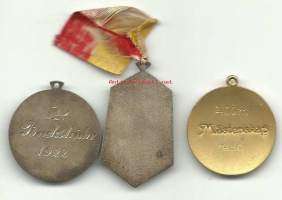 Palkintomitali  1922-1930,  3 kpl