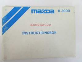Mazda B 2000 - 2200 -Instruktionsbok