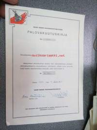 Salon Seudun Palovakuutusyhdistys - Palovakuutuskirja nr 32131, 19.4.1963