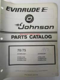 Johnson-Evinrude 1980 70/75hp Parts catalog, katso tarkemmat mallimerkinnät kuvasta.