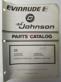 Johnson-Evinrude 1980 25hp Parts catalog, katso tarkemmat mallimerkinnät kuvasta.