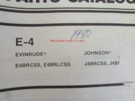 Johnson-Evinrude 1980 E-4 Parts catalog, katso tarkemmat mallimerkinnät kuvasta.