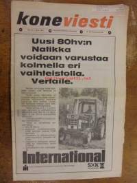 Koneviesti 1974 / 16.25.9.1974.sis,mm.Moottorisahat 1974,Traktori omasta pajasta Onni Kilpinen Janakkala.Saab 99 LE automatic koeajo.Uudet Volvot.