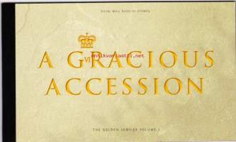 Englanti - Postimerkkivihko: A Gracious Accession, DX28, 2002.   Kuningatar Elizabeth II 50 vuotta kuningattarena.