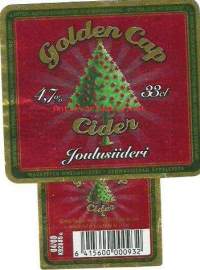 Golden Cap  Cider Joulusiideri  - siiderietiketti,  viinaetiketti