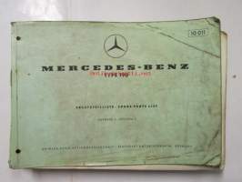 Mercedes -Benz Type 190, 10 011, Ersatzteilliste ausgabe C, Stand von juni 1959 - Spare parts list edition C, As per june 1959, subject to modifications