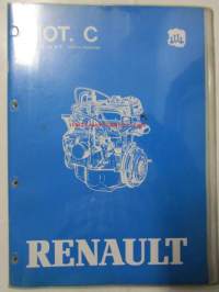 MOT. C Renault Reparationshandbok, Motorer 4-cylindriga, 688-C1E, 689C1C, 810-C1H, 840-C6J-C7J, 847-C1JC2J, Maj 1981.